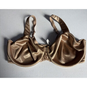 Soma 36DD bronze satin Sensuous Sides Minimizer Full Coverage Bra gold